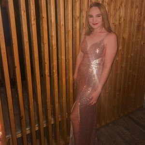 Rose gold Sequin gown